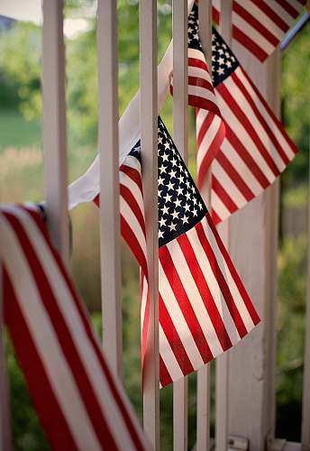 american flag four USA flags symbol